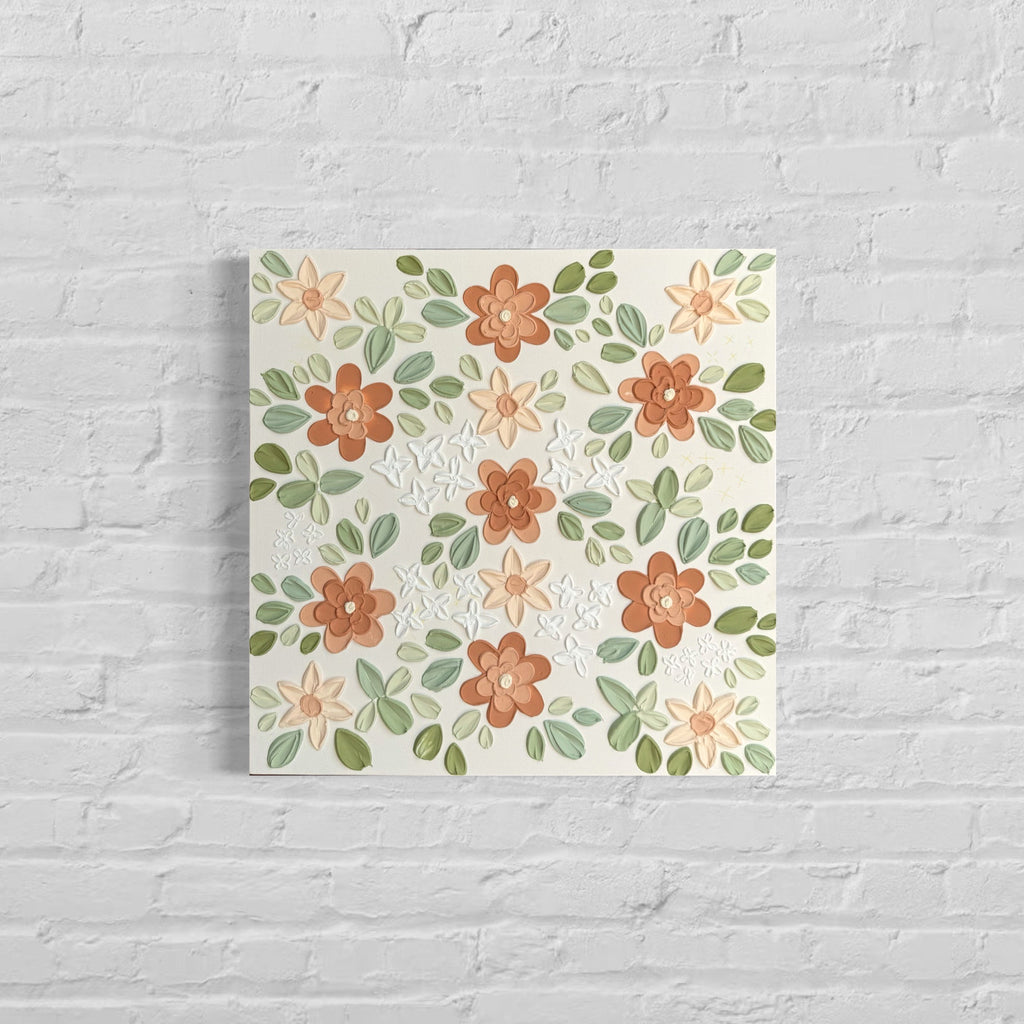20x20  Original Floral Canvas Art
