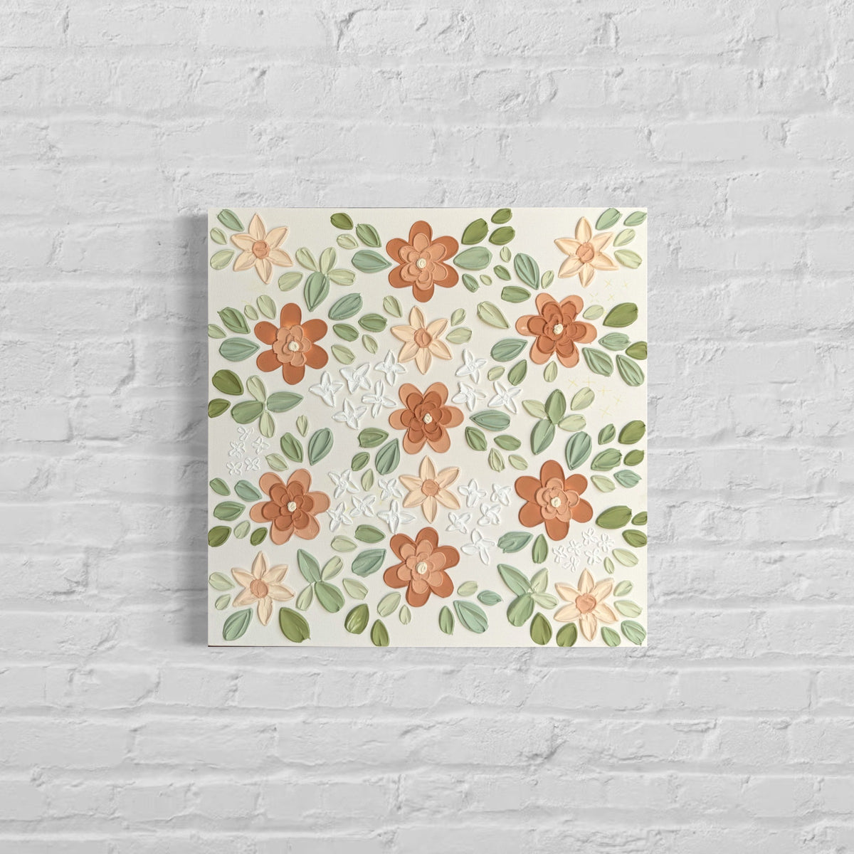 20x20  Original Floral Canvas Art