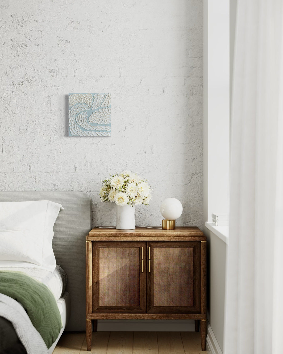 20x10 Original Floral Canvas Art