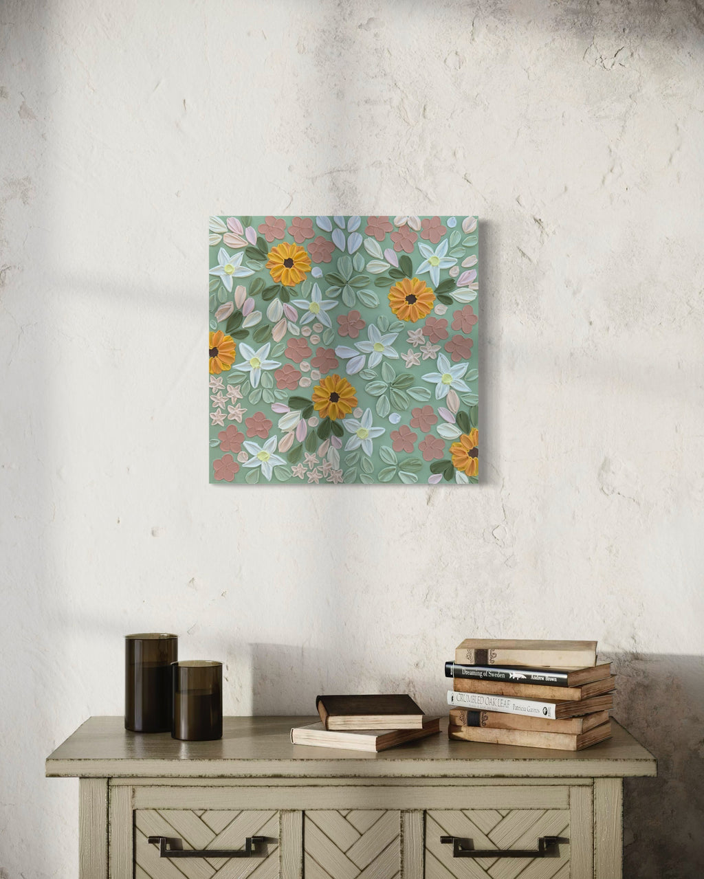 20x20 Original Floral Canvas