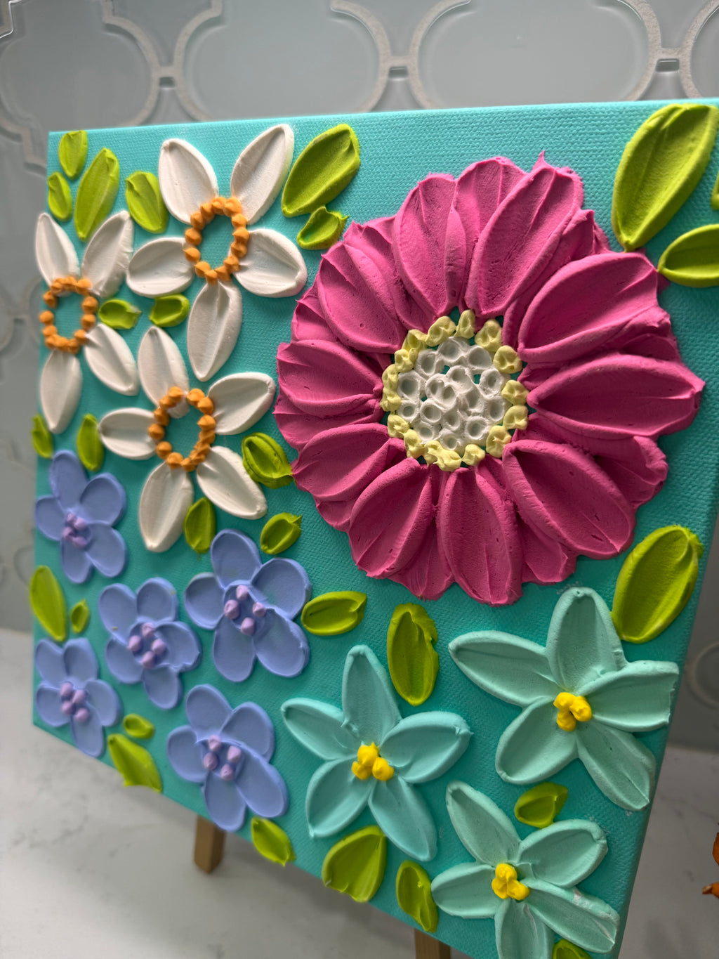 10x10 Textured Floral Canvas (1.5” Deep)