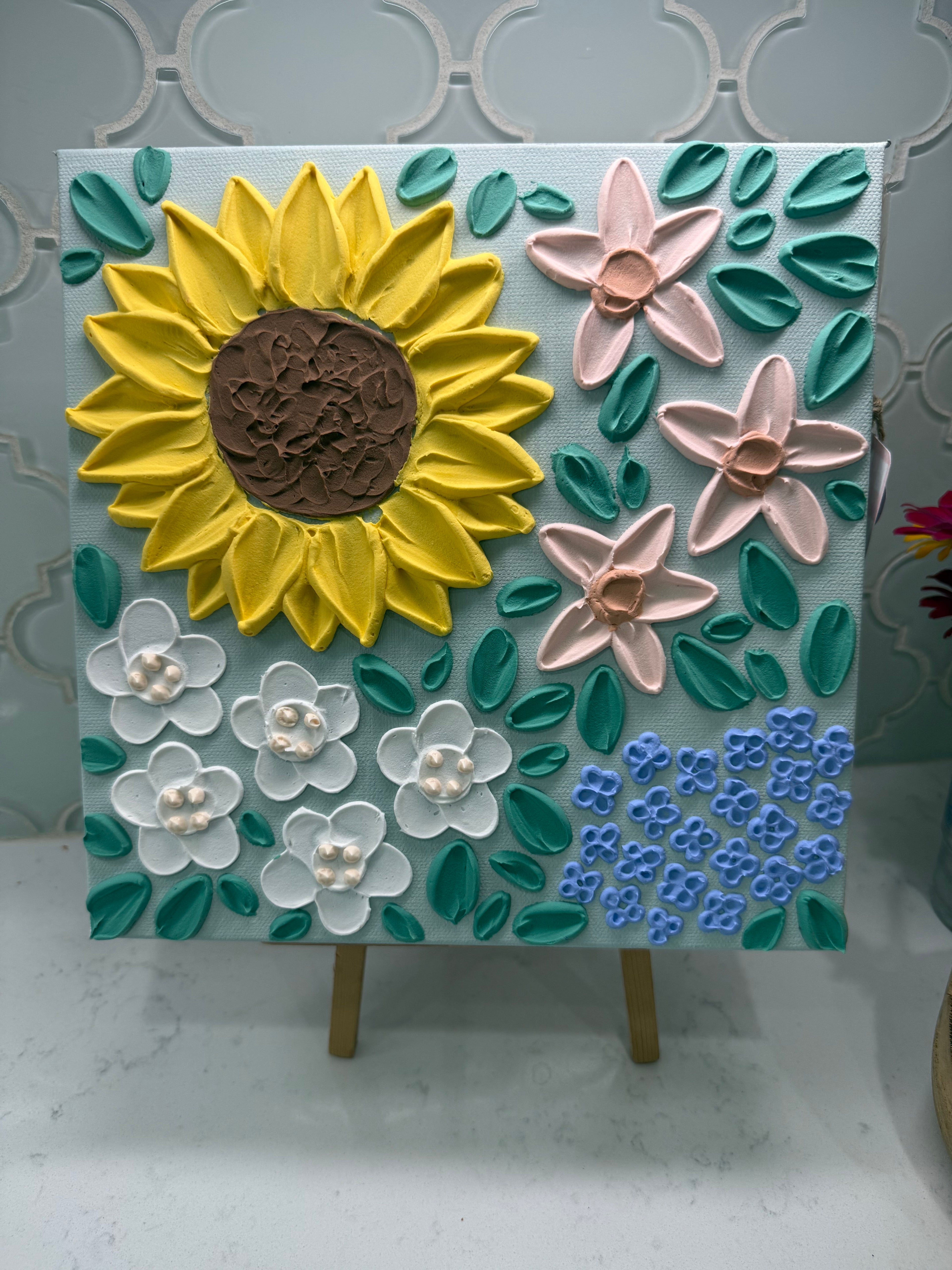 10x10 Textured Floral Canvas (1.5” Deep)