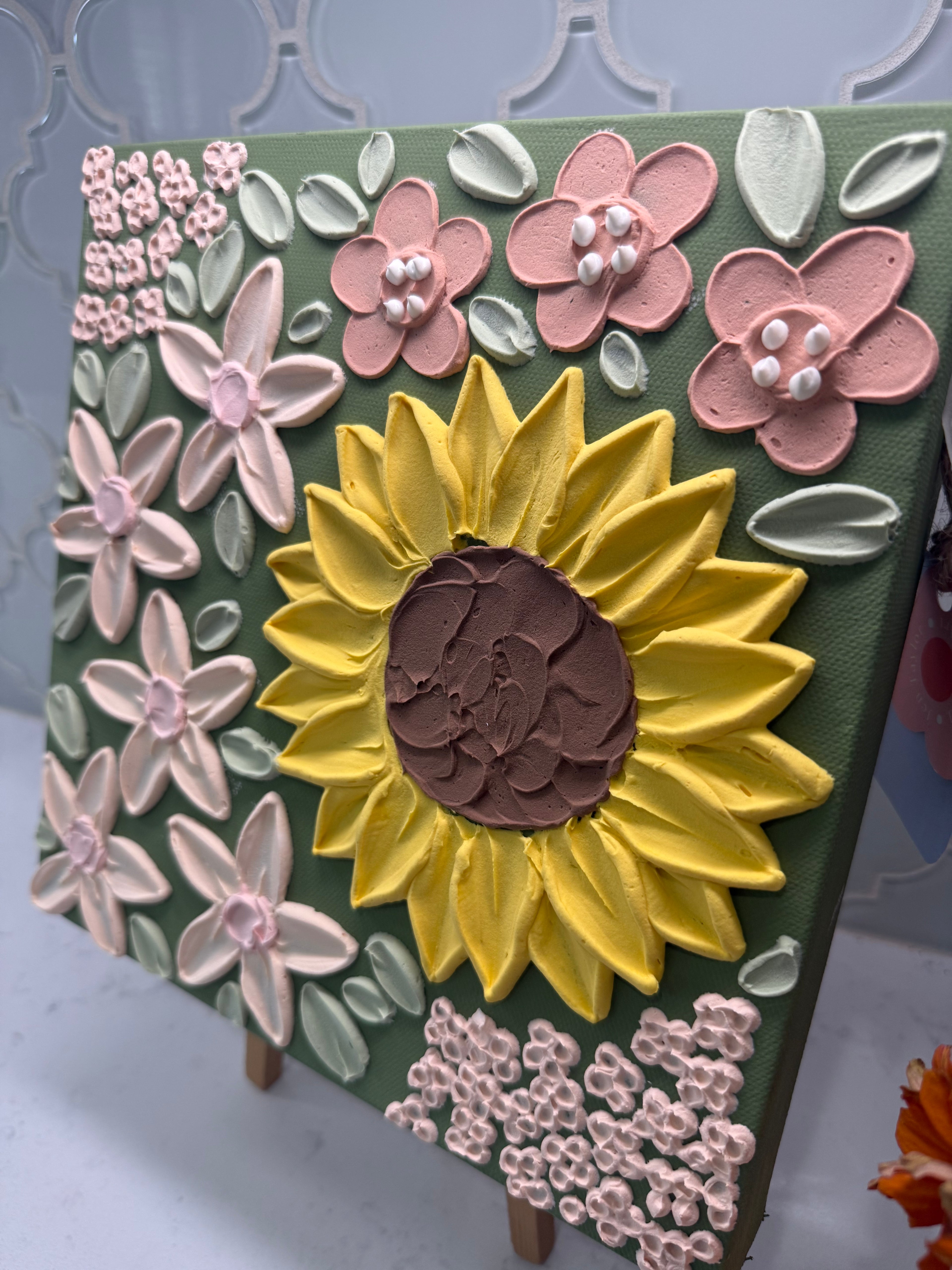 10x10 Textured Floral Canvas (1.5” Deep)