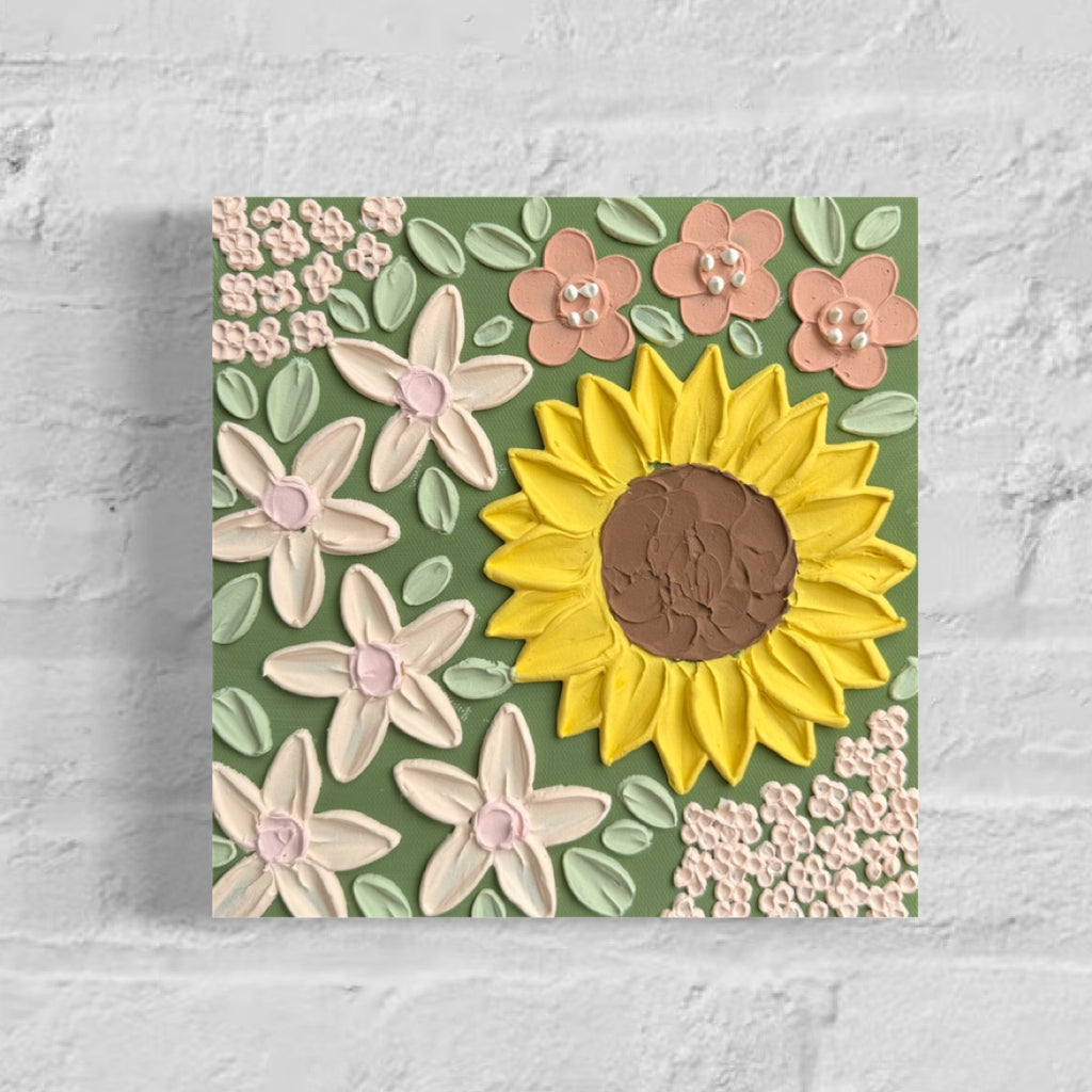 10x10 Textured Floral Canvas (1.5” Deep)