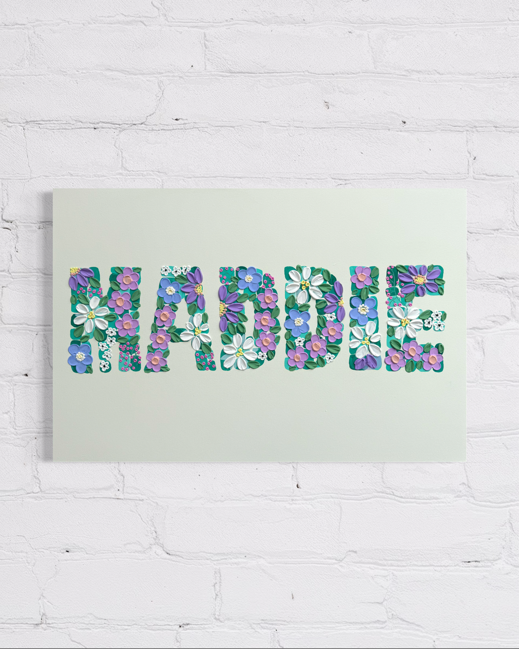 24x36 Custom Canvas - Flower Name Purple Color Scape