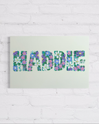 24x36 Custom Canvas - Flower Name Purple Color Scape