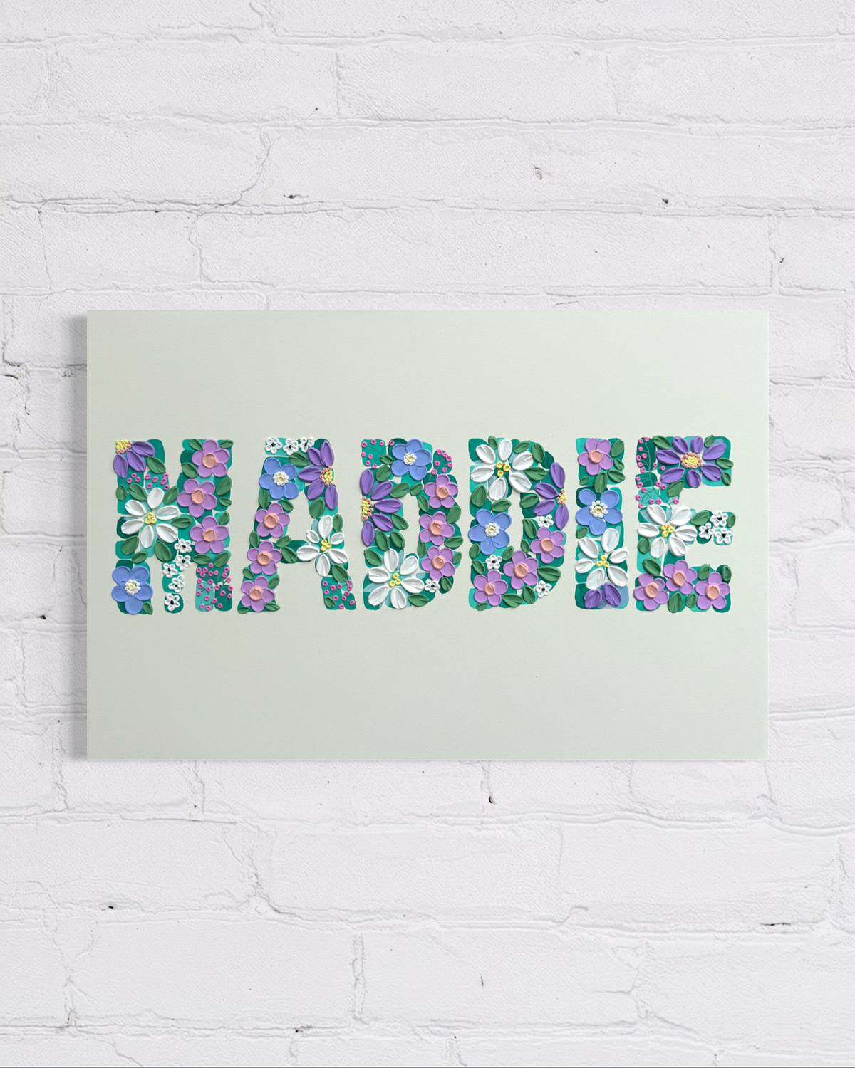 24x36 Custom Canvas - Flower Name Purple Color Scape