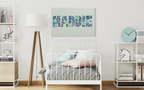 24x36 Custom Canvas - Flower Name Purple Color Scape