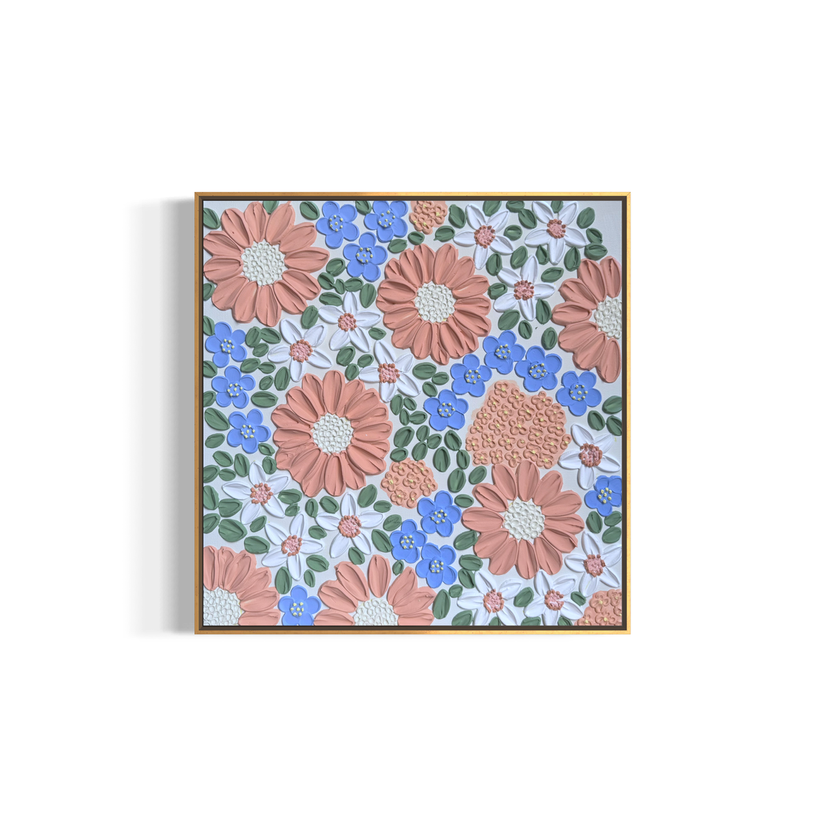 20x20  Original Floral Canvas Art